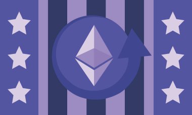 Ethereum logosu. Ethereum madeni parası. Dijital para. Kripto Ticaret ve Yatırım konsepti. Geleceğin teknolojisi. Yaratıcı sanat. Vektör çizimi. Poster