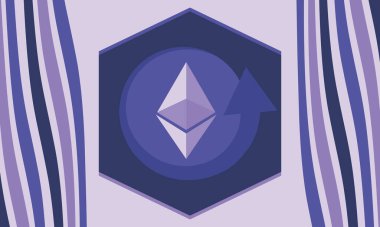 Ethereum logosu. Ethereum madeni parası. Dijital para. Kripto Ticaret ve Yatırım konsepti. Geleceğin teknolojisi. Yaratıcı sanat. Vektör çizimi. Poster