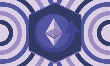 Ethereum logosu. Ethereum madeni parası. Dijital para. Kripto Ticaret ve Yatırım konsepti. Geleceğin teknolojisi. Yaratıcı sanat. Vektör çizimi. Poster