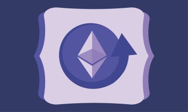 Ethereum logosu. Ethereum madeni parası. Dijital para. Kripto Ticaret ve Yatırım konsepti. Geleceğin teknolojisi. Yaratıcı sanat. Vektör çizimi. Poster
