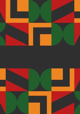 Güzel geometrik arka plan. Farklı şekillerde şekiller. Kabile formu. Çiçekler. Geometrik tasarım. Yaratıcı dokular. Renkli sanat. Modern grafik posteri. Retro renk. Vektör illüstrasyonu