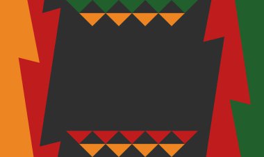 Güzel geometrik arka plan. Farklı şekillerde şekiller. Kabile formu. Çiçekler. Geometrik tasarım. Yaratıcı dokular. Renkli sanat. Modern grafik posteri. Retro renk. Vektör illüstrasyonu