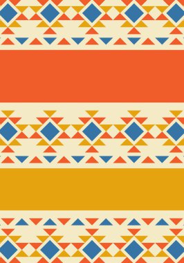 Güzel geometrik arka plan. Farklı şekillerde şekiller. Kabile formu. Çiçekler. Geometrik tasarım. Yaratıcı dokular. Renkli sanat. Modern grafik posteri. Retro renk. Vektör illüstrasyonu