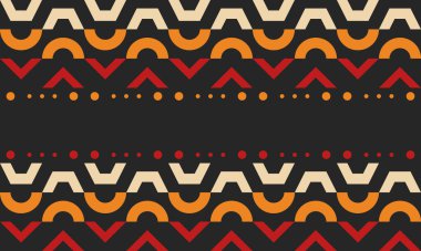 Güzel geometrik arka plan. Farklı şekillerde şekiller. Kabile formu. Çiçekler. Geometrik tasarım. Yaratıcı dokular. Renkli sanat. Modern grafik posteri. Retro renk. Vektör illüstrasyonu