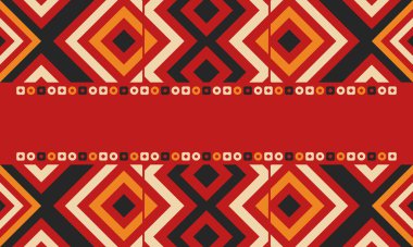 Güzel geometrik arka plan. Farklı şekillerde şekiller. Kabile formu. Çiçekler. Geometrik tasarım. Yaratıcı dokular. Renkli sanat. Modern grafik posteri. Retro renk. Vektör illüstrasyonu