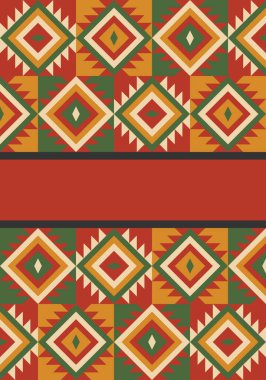 Güzel geometrik arka plan. Farklı şekillerde şekiller. Kabile formu. Çiçekler. Geometrik tasarım. Yaratıcı dokular. Renkli sanat. Modern grafik posteri. Retro renk. Vektör illüstrasyonu