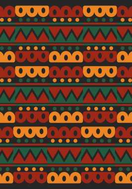 Güzel geometrik arka plan. Farklı şekillerde şekiller. Kabile formu. Çiçekler. Geometrik tasarım. Yaratıcı dokular. Renkli sanat. Modern grafik posteri. Retro renk. Vektör illüstrasyonu