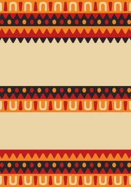 Güzel geometrik arka plan. Farklı şekillerde şekiller. Kabile formu. Çiçekler. Geometrik tasarım. Yaratıcı dokular. Renkli sanat. Modern grafik posteri. Retro renk. Vektör illüstrasyonu