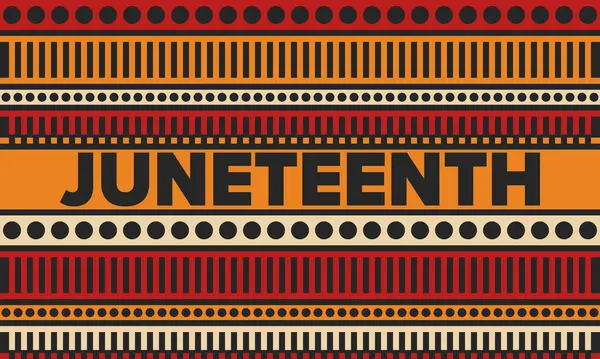 Haziran Bağımsızlık Günü 'nde. Özgürlük ya da Özgürlük Günü. Yıllık Amerikan bayramı, 19 Haziran 'da kutlandı. Afro-Amerikan tarihi ve mirası. Poster, tebrik kartı, afiş ve geçmiş. Vektör