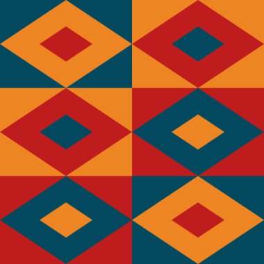 Güzel geometrik arka plan. Farklı şekillerde şekiller. Kabile formu. Çiçekler. Geometrik tasarım. Yaratıcı dokular. Renkli sanat. Modern grafik posteri. Retro renk. Vektör illüstrasyonu