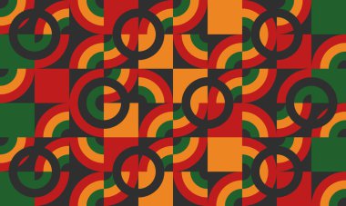 Güzel geometrik arka plan. Farklı şekillerde şekiller. Kabile formu. Çiçekler. Geometrik tasarım. Yaratıcı dokular. Renkli sanat. Modern grafik posteri. Retro renk. Vektör illüstrasyonu