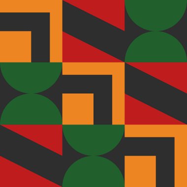 Güzel geometrik arka plan. Farklı şekillerde şekiller. Kabile formu. Çiçekler. Geometrik tasarım. Yaratıcı dokular. Renkli sanat. Modern grafik posteri. Retro renk. Vektör illüstrasyonu