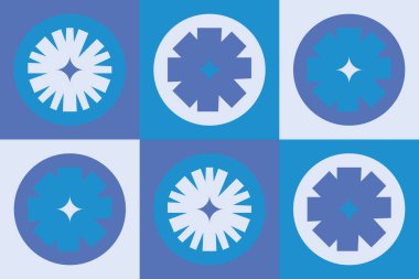 Güzel geometrik arka plan. Farklı şekillerde şekiller. Kabile formu. Çiçekler. Geometrik tasarım. Yaratıcı dokular. Renkli sanat. Modern grafik posteri. Retro renk. Vektör illüstrasyonu