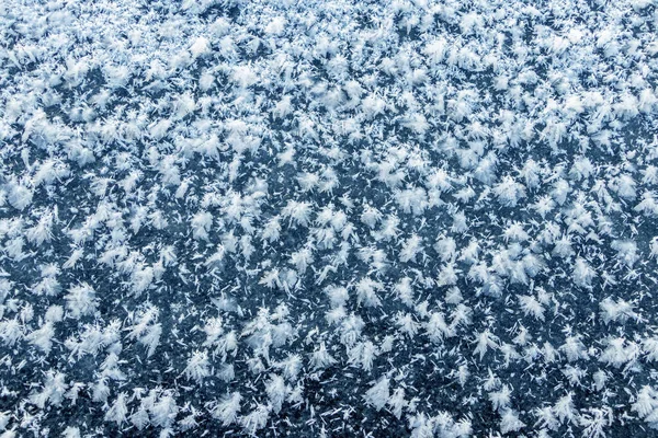 Big Fluffy Snowflakes Surface Ice Winter Christmas Background — Zdjęcie stockowe