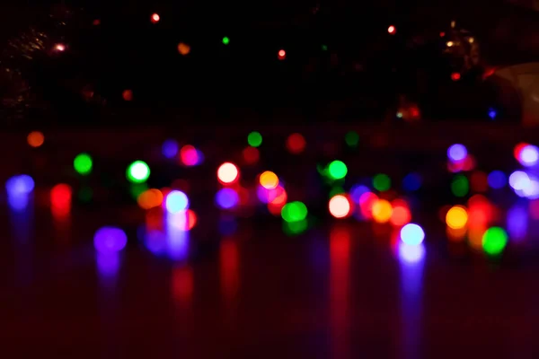 Abstract Background Colorful Sparkling Bokeh Dark Background Holiday Concept —  Fotos de Stock