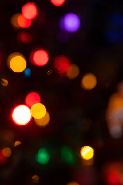 Abstract Background Colorful Sparkling Bokeh Dark Background Holiday Concept — 스톡 사진