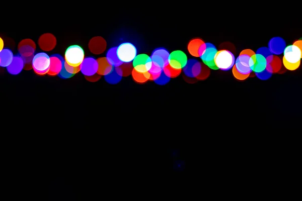 Navidad Festiva Fondo Año Nuevo Con Luces Multicolores Desenfocadas Guirnalda —  Fotos de Stock