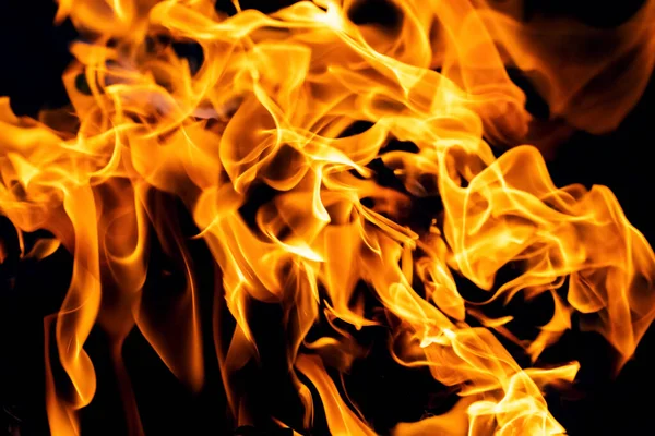Вогняне Сяйво Абстрактне Світло Вогонь Чорному Тлі Текстура Полум Банера — стокове фото