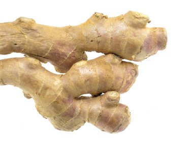 Ginger root on white isolated background. Full depth of clarity