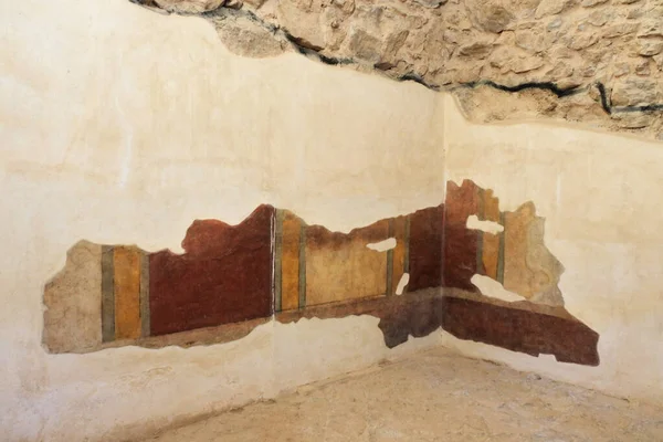 Masada Isr Nov 2022 Antico Muro Stucco Masada Antica Fortezza — Foto Stock