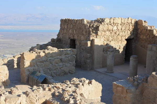 Masada Isr Nov 2022 Starożytne Ruiny Twierdzy Masada Świętym Izraelu — Zdjęcie stockowe