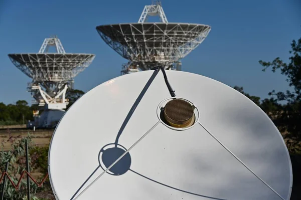 Nerabi Nsw Mar 2023 澳大利亚望远镜紧凑阵列Narrabri Nsw附近的射电望远镜天线 观测恒星的形成 恒星生命的晚期 超新星和磁场 — 图库照片