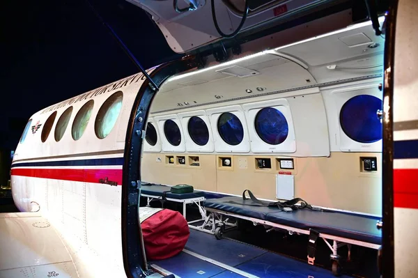 Dubbo Nsw Mar 2023 Royal Flying Doctor Service Plane Cabin — Stock Photo, Image