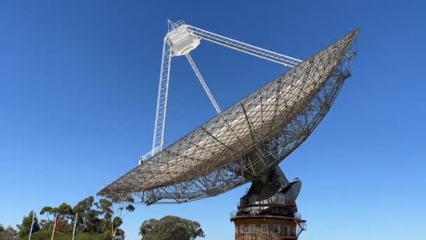 Movimento Time Lapse Del Parkes Observatory Nuovo Galles Del Sud — Video Stock