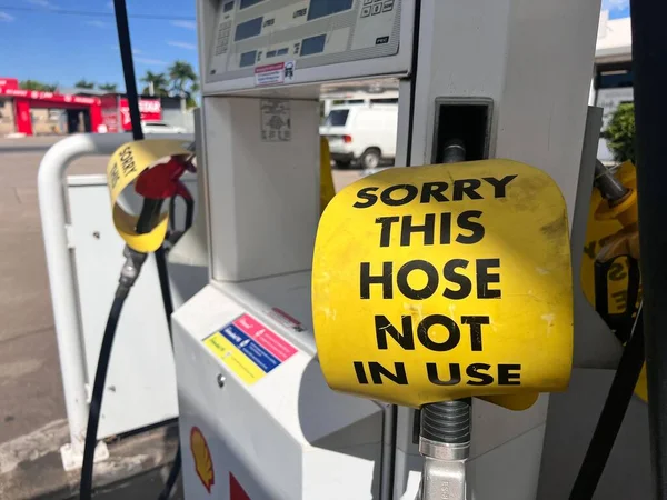 Брисбен Сша Сорри Знак Топливном Насосе Автозаправочной Станции Компании Shell — стоковое фото