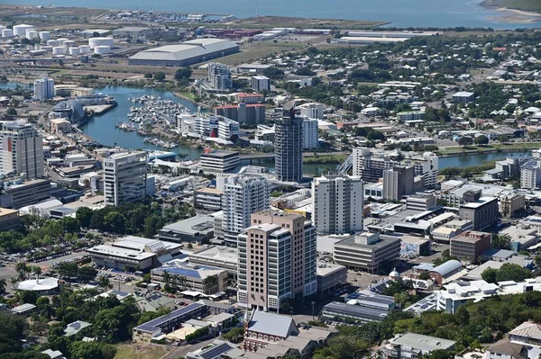 Townsville Qld Května 2023 Letecký Pohled Krajinu Townsville Cbd Queensland — Stock fotografie