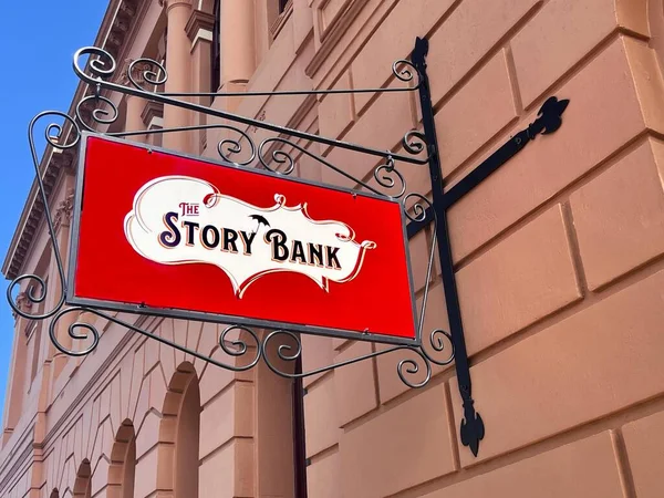 Maryborough Qld Apr 2023 Story Bank Mary Poppins Museum Sign — Stock Photo, Image