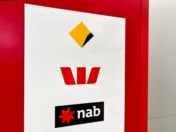 Cairns Травня 2023 Основні Австралійські Банки Commonwealth Westpac Nab Australia — стокове фото