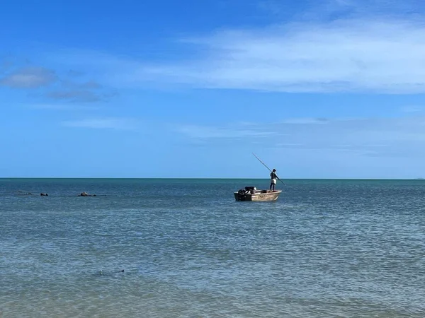 Torres Strait Islander Fisher Fishing Coral Sea Cape York Queensland — Φωτογραφία Αρχείου