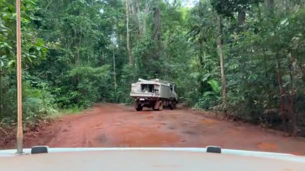 Pov Point View Road Car Vehicle Drive Road Cape York — Stock Video