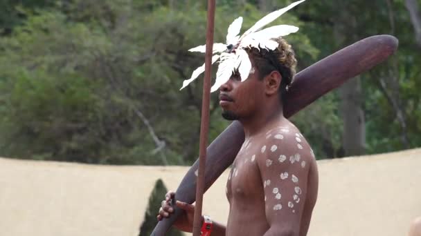 Laura Qld Juli 2023 Aboriginska Människor Ceremoniell Dans Laura Quinkan — Stockvideo