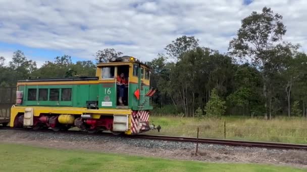 Cairns 2023 รถไฟการปล าตาลท ยาวมากในคว แลนด ออสเตรเล าตาลเป งออกท ใหญ — วีดีโอสต็อก