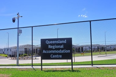 TOOWOMBA, QLD - NOV 30 2023: Boş Kuyu Kampı COVID karantina tesisi, Covid salgını sırasında hasta başına 300.000 doların üzerinde bir maliyet olan 730 kişiye ev sahipliği yaptı..