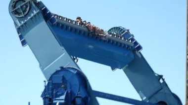 GOLD COAST, AUS - APR 29 2024: Vortex Thrill Ride Sea Gold Coast Queensland Australi.Vortex 18 metrelik (59 ft) HUSS Top Spin. 