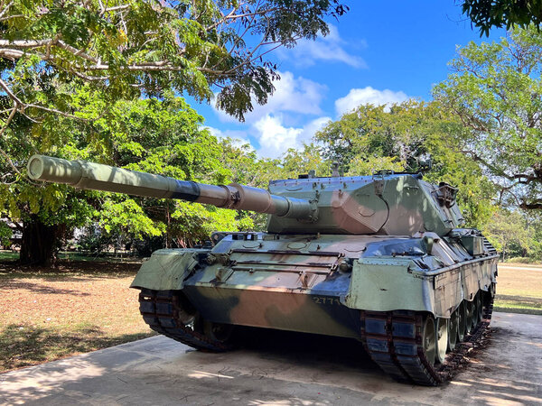КУКТАУН, Австрия - 12 июля 2024 года: австралийский леопард AS 1 танк. Леопард стал стандартом многих европейских военных, и в конечном итоге служил главным боевым танком в более чем десятке стран мира