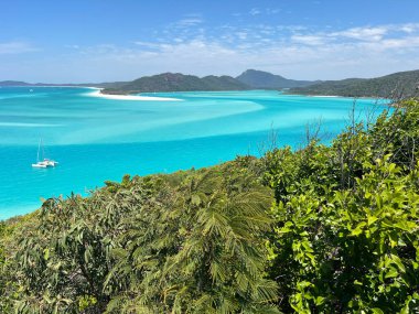 WhitSunday Adası Queensland Avustralya 'nın hava aracı manzarası