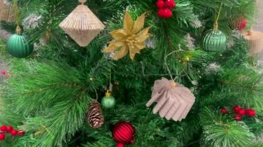 Noel ağacı süsle kapatın arka plan