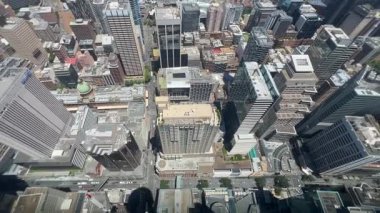 SYDNEY - 29 DEC 2024: Sydney City CBD merkez ticaret bölgesi ve Darling Harbour ufuk çizgisi hava manzarası. Sydney, Avustralya 'nın Yeni Güney Galler kentinin başkentidir.