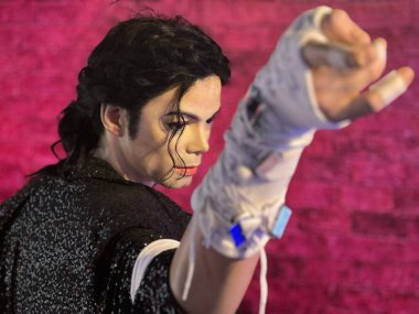 SYDNEY - 29 DEC 2024: Madame Tussauds balmumu müzesinde Michael Jackson 'ın balmumu çalışması, Michael Joseph Jackson Amerikalı şarkıcı, söz yazarı, dansçı ve hayırsever. Tarihteki en ödüllü sanatçı..