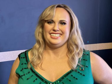 SYDNEY - 29 DEC 2024: Madame Tussauds balmumu müzesinde Rebel Wilson 'ın balmumu çalışması. Melanie Elizabeth Bownd Avustralyalı aktris, komedyen ve yapımcı..