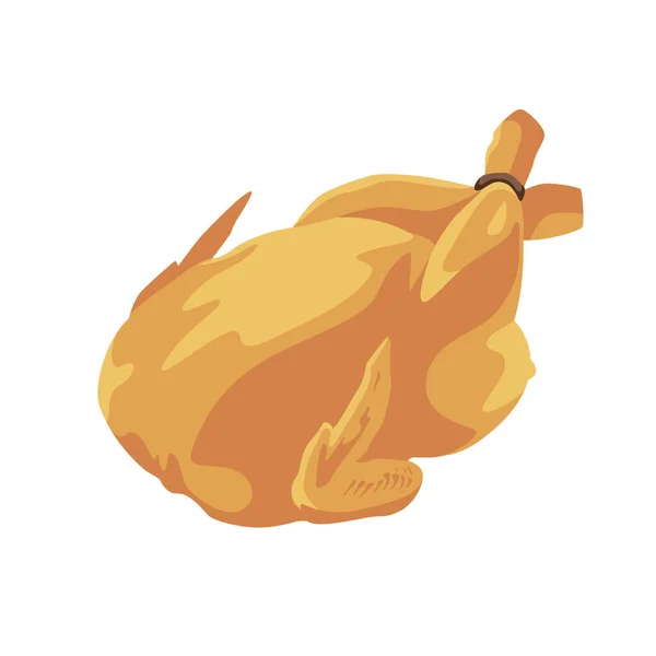 白を基調とした焼きたての鶏のイラスト — ストックベクタ