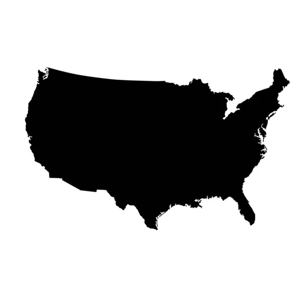 Чорний Силует Сполучених Штатів Америки — стоковий вектор