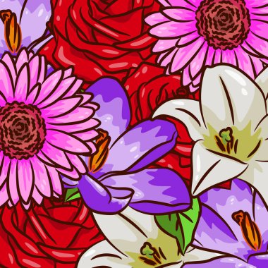 Bir çiçek deseni. Bahar havası.