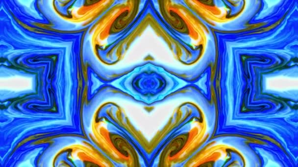 Kaleidoscope Colorful Mandala Art Design Abstract Background Footage — Stock Video