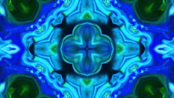 Caleidoscopio Colorato Mandala Art Design Astratto Sfondo Filmato — Video Stock