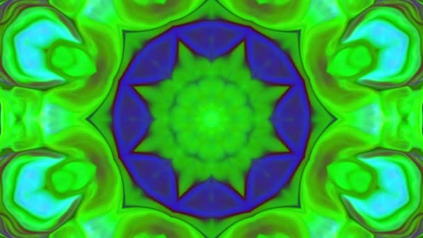 Καλειδοσκόπιο Πολύχρωμο Mandala Art Design Αφηρημένο Φόντο Πλάνα — Αρχείο Βίντεο